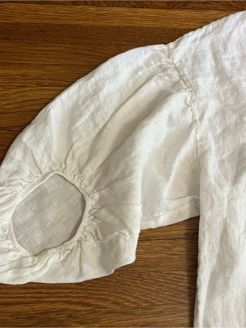 Bellambra Italy L 100% linen white top poetcore lagenlook coastal - Picture 4 of 9